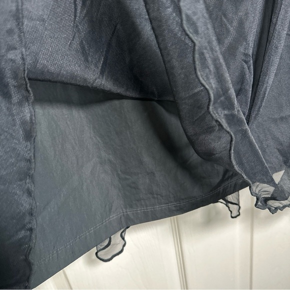 Women's Nike Woven Maxi Mesh Tulle Maxi Black Skirt Size X-Large Streetwear Goth - Picture 5 of 14